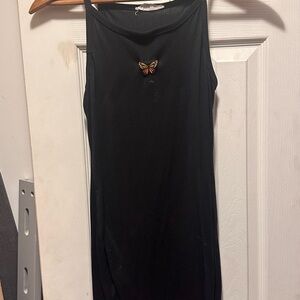 Black Dress with Butterfly Detail
